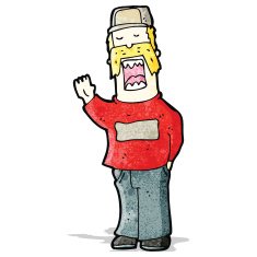 cartoon arrogant man