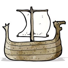 Cartoon Viking Ship N9