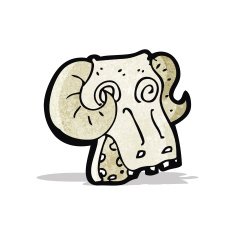 spooky ram skull cartoon N4