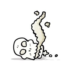 cartoon smoking skull N3