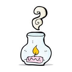 cartoon candle in lamp N2