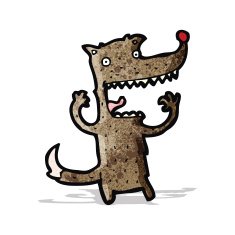 Cartoon Wolf N48