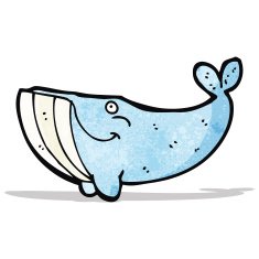 happy whale cartoon