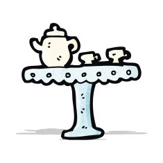 cartoon cup and saucer N3