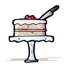 cartoon cake on cakestand N2