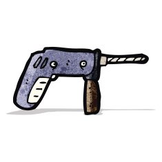 cartoon electric drill