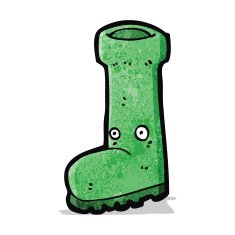 cartoon wellington boot N6