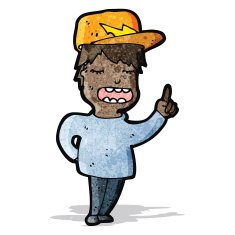 cartoon boy with idea N17