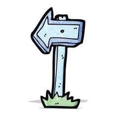 cartoon sign post arrow N3