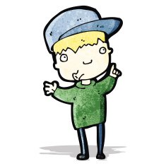 cartoon boy asking question N5