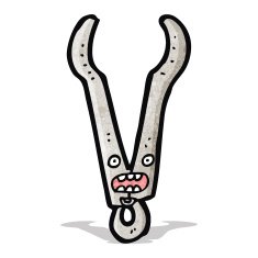 cartoon tongs
