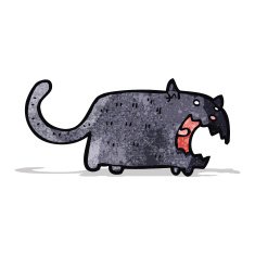 Black Cat Cartoon N22
