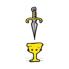 cup and dagger cartoon