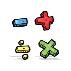 Cartoon Math Symbols N8