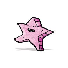 pink star cartoon character