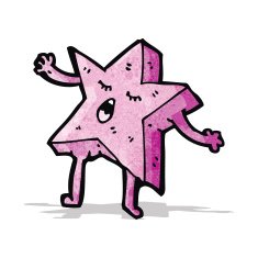 pink star cartoon character N2