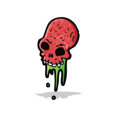 gross skull cartoon N4