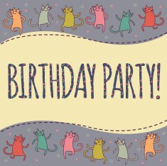 Dancing cats birthday party