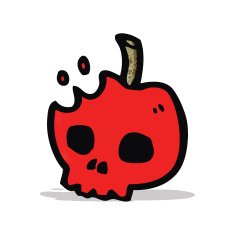 cartoon poison apple