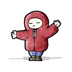 cartoon boy in winter coat