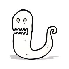 cartoon spooky ghost N28