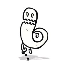 cartoon spooky ghost N30
