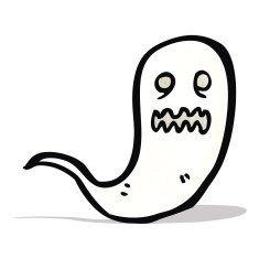 cartoon spooky ghost N34