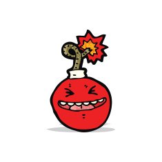 cartoon bomb ready to blow N4