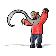 Cartoon Man With Long Beard N2