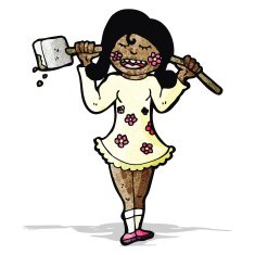cartoon gardening girl