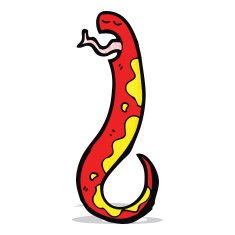 funny cartoon snake N15