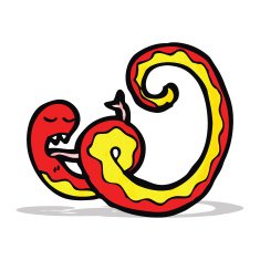 funny cartoon snake N18