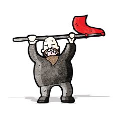 cartoon protester man