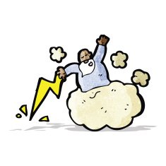 god on cloud cartoon
