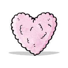 cartoon pink cloud heart