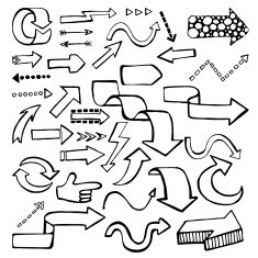 Set of hand drawn arrows N13