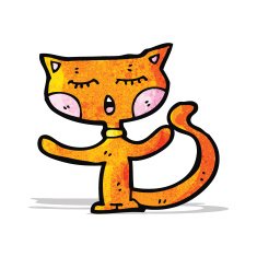 funny cartoon cat N52