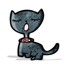 cartoon black cat N6