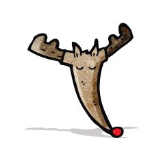 cartoon red nosed reindeer N2