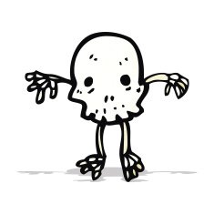 skull cartoon character
