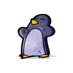 Cartoon penguin N14