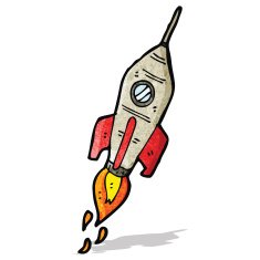 Cartoon Rocket N22