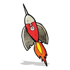 Cartoon Rocket N23