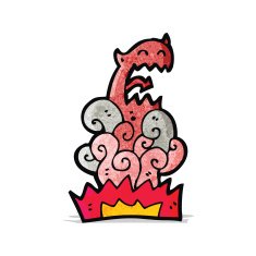 cartoon devil appearing