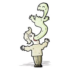 cartoon ghost leaving man N7