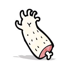 gross severed arm cartoon