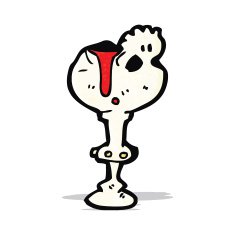 spooky skull cup cartoon