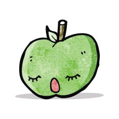 pretty apple cartoon