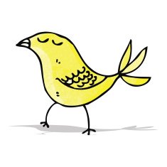 cartoon yellow bird N4