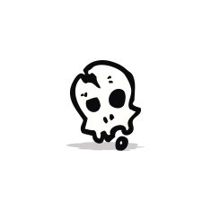 little spooky skull symbol
